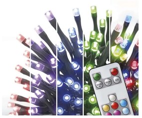 LED RGB Vianočná vonkajšia reťaz 160xLED/72 módov 19m IP44 + diaľkové ovládanie