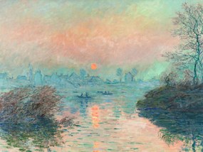 Obrazová reprodukcia Setting Sun on the Seine - Claude Monet, (40 x 30 cm)