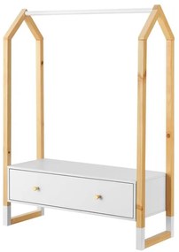 Otvorená skriňa so zásuvkou a policou