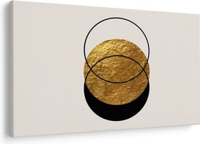 Obraz - Abstrakcia zlatá a biela N⁰2 (90x60 cm)