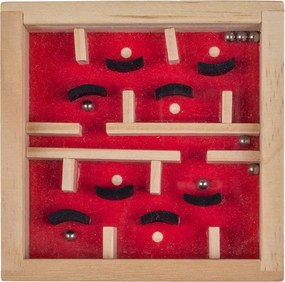 GiftyCity Drevená hra Labyrint, červená