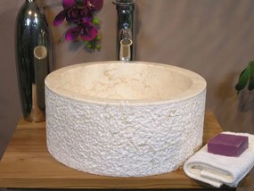 Indera Mieru 509 Ø40 cm Cream Umývadlo z prírodného kameňa