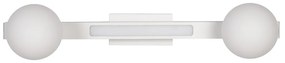 Nástenné svietidlo Magnet1, 2x biele sklenené tienidlo + 1x LED 13W, w