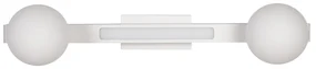Nástenné svietidlo Magnet1, 2x biele sklenené tienidlo + 1x LED 13W, w