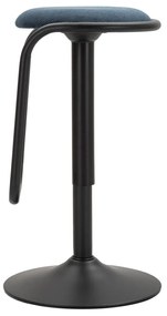 Čalúnená barová stolička s nastaviteľnou výškou v petrolejovej farbe/čierna (výška sedadla 61 cm) Destiny – Mauro Ferretti
