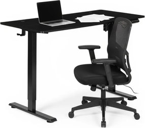 Elektrický nastaviteľný stôl 120 x 60 cm, nastaviteľná výška 72-117 cm, biely