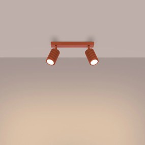 Bodové svietidlo Karbon, 2x okrovo červené kovové tienidlo, (možnosť polohovania)