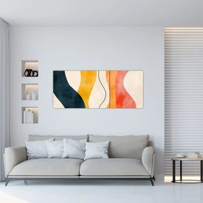 Obraz - Minimalistická farebná ilustrácia II. (120x50 cm)