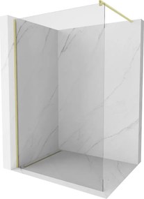 Mexen Kioto, sprchová zásteny typ Walk-In 155 x 200 cm, 8mm číre sklo, zlatý matný profil, 800-155-101-55-00