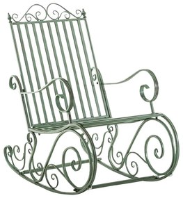 Kovové hojdacie kreslo Smile - Zelená antik