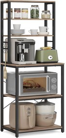 Kuchyňský regál Vasagle Vogues 60 cm černý/šedý