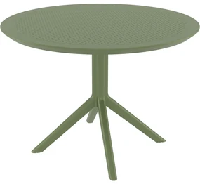SKY Ø105 záhradný stôl olive green