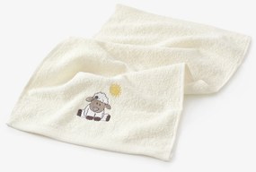 Goldea detský froté uterák - ovečka na smotanovej 30 x 50 cm