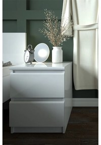 Biely nočný stolík Naia - Tvilum