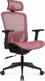 Ergonomická kancelárska stolička HC-1045 so sieťovaným operadlom - ružová