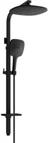 Mexen - Q17 sprchový set s hornou hlavicou Circle, čierna, 798171795-70