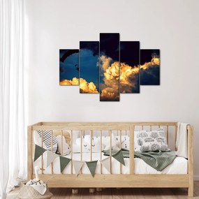 Obraz parašutistu v oblakoch (150x105 cm)