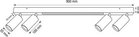 BRILAGI - LED Bodové svietidlo SELE 4xGU10/30W/230V + LED/20W čierna
