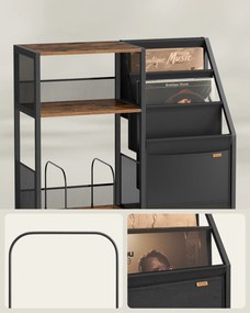 Odkládací stolek na gramofon Vasagle Garma 81 cm černý/hnědý