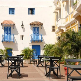 CROSS záhradná stolička bez podrúčok black