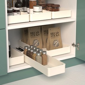 JJA Výsuvný organizér do skrinky s výsuvmi, béžová AXIS 13 x 38 x 6 cm (S)