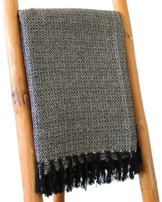 Boho Pohodlný Prehoz - 125 x 150 cm - Drevené Uhlie Sada 5 ks zvýhodnená cena
