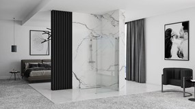 Bezrámová sprchová zástena REA AERO 120 cm, chróm/transparent - bez vaničky