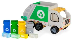 Drevené smetiarske autíčko | + recyklačné koše