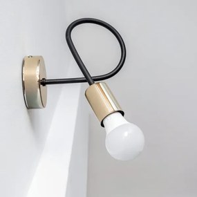 Nástenné svietidlo OXFORD 1xE27/15W/230V zlatá/čierna