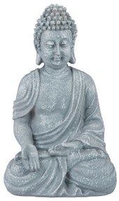 Soška sediaci Buddha, RD5657 18 cm, sivá