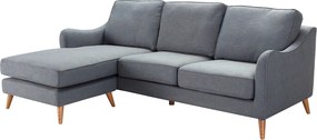 Rohová pohovka Venuste denim blue/brown