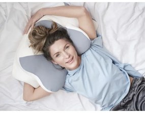 CONNECT IT CFH-6032-WH - Anatomický vankúš Gemini bielo-sivý