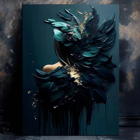 Moderné obrazy na plátne - Feminine Touch of Angelic Beauty 40x50 cm