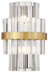 Zuma Line W0567-02A-B52G - Nástenné svietidlo CONSTANTINOPLE 2xG9/28W/230V zlatá