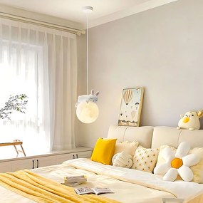 Toolight Toolight, stropné svietidlo "spiaci zajačik na mesiaci", G164-1CP, OSW-07804