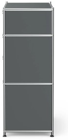 Komoda Kovová komoda »CN3« so zásuvkami a výklopným priečinkom, sivá