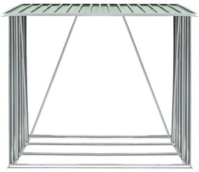 Záhradná kôlňa na drevo z galvanizovanej ocele 163x83x154 cm zelená