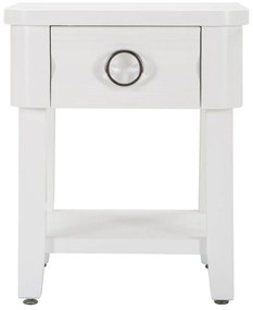 Biely nočný stolík z jedlového dreva Shine – Mauro Ferretti