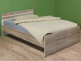 Posteľ Cariba 120x200 cm, dub san remo/biela%