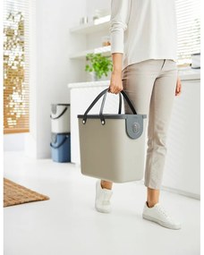 Svetlohnedý odpadkový kôš na triedený odpad z recyklovaného plastu 25 l Albula – Rotho