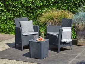 Keter TRENTON BALCONY set - grafit + šedé podušky