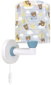 Dalber 41579T - Detská nástenná lampa BABY TEDDY 1xE27/15W/230V modrá