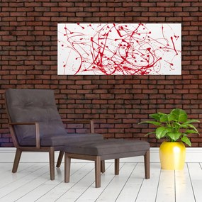 Obraz technikou Drippingu (120x50 cm)