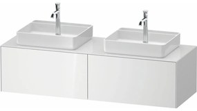 DURAVIT White Tulip závesná skrinka pod dve umývadlá na dosku, 2 zásuvky, 1600 x 550 x 408 mm, biela vysoký lesk, WT4865B85850000