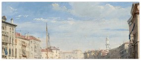 Obraz - Richard Parkes Bonington, The Grand Canal, reprodukcia (120x50 cm)