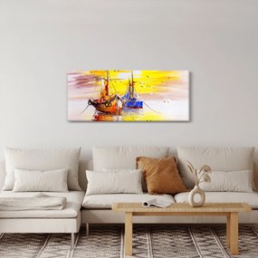 Obraz - Maľba loďou (120x50 cm)