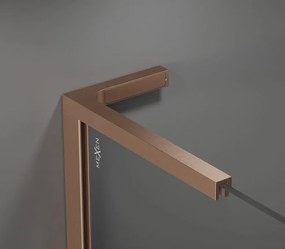 Mexen Kioto, stabilizačná vzpera typ L pre Walk-In sprchové zásteny, ľavá/pravá, medená matná, 800-03-65