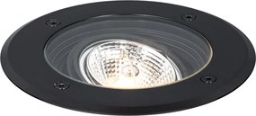 Sada 6 moderných vonkajších zemných svetiel čiernych AR70 nastaviteľných IP65 - Delux