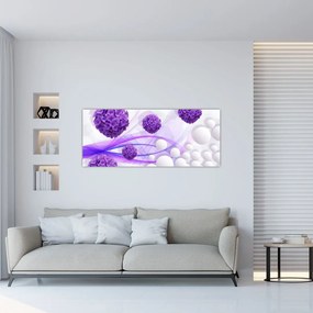 Obraz - Guľa, guličky, kvety, ... (120x50 cm)