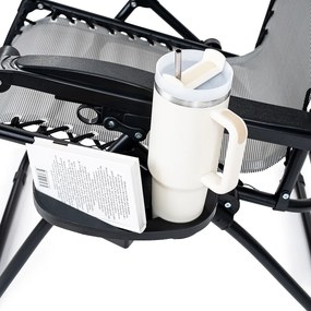 4Home Záhradné plážové polohovacie kreslo Relax, sivá